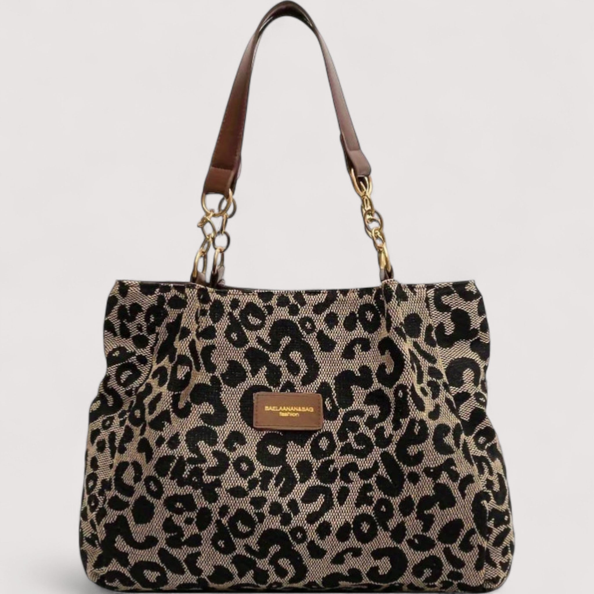 Sarah - Leopard Canvas Tote Bag