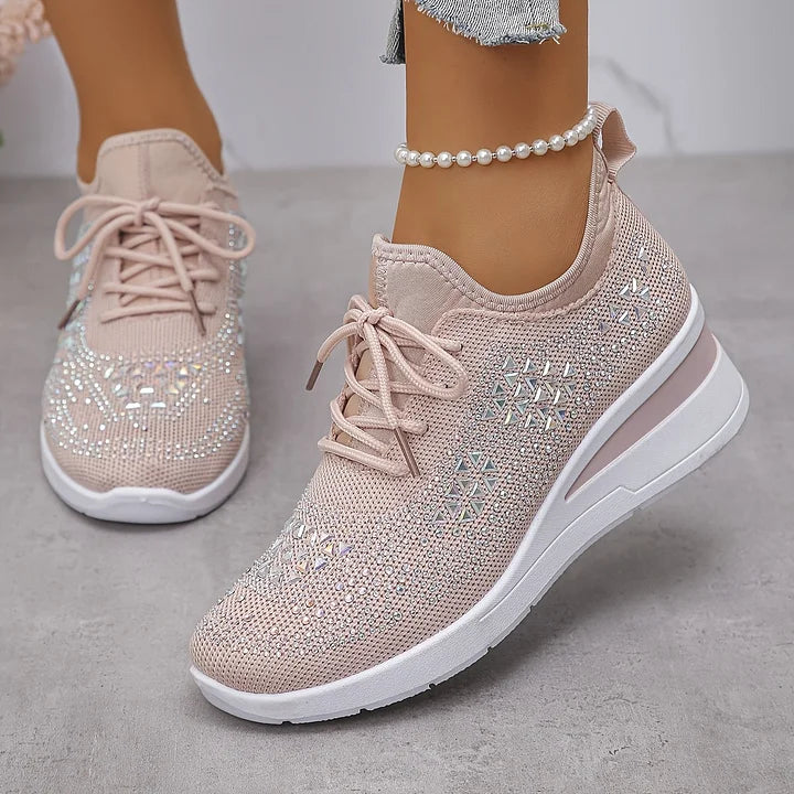 Charlotte – Supportive Orthopaedic Trainers with Elegant Sparkle