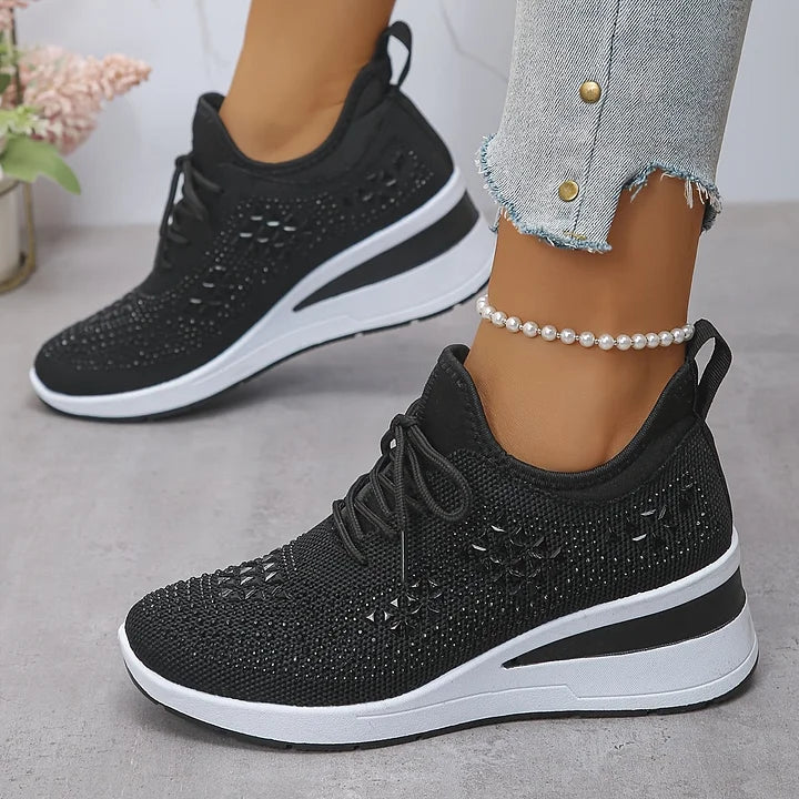 Charlotte – Supportive Orthopaedic Trainers with Elegant Sparkle