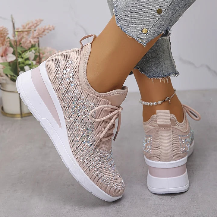 Charlotte – Supportive Orthopaedic Trainers with Elegant Sparkle
