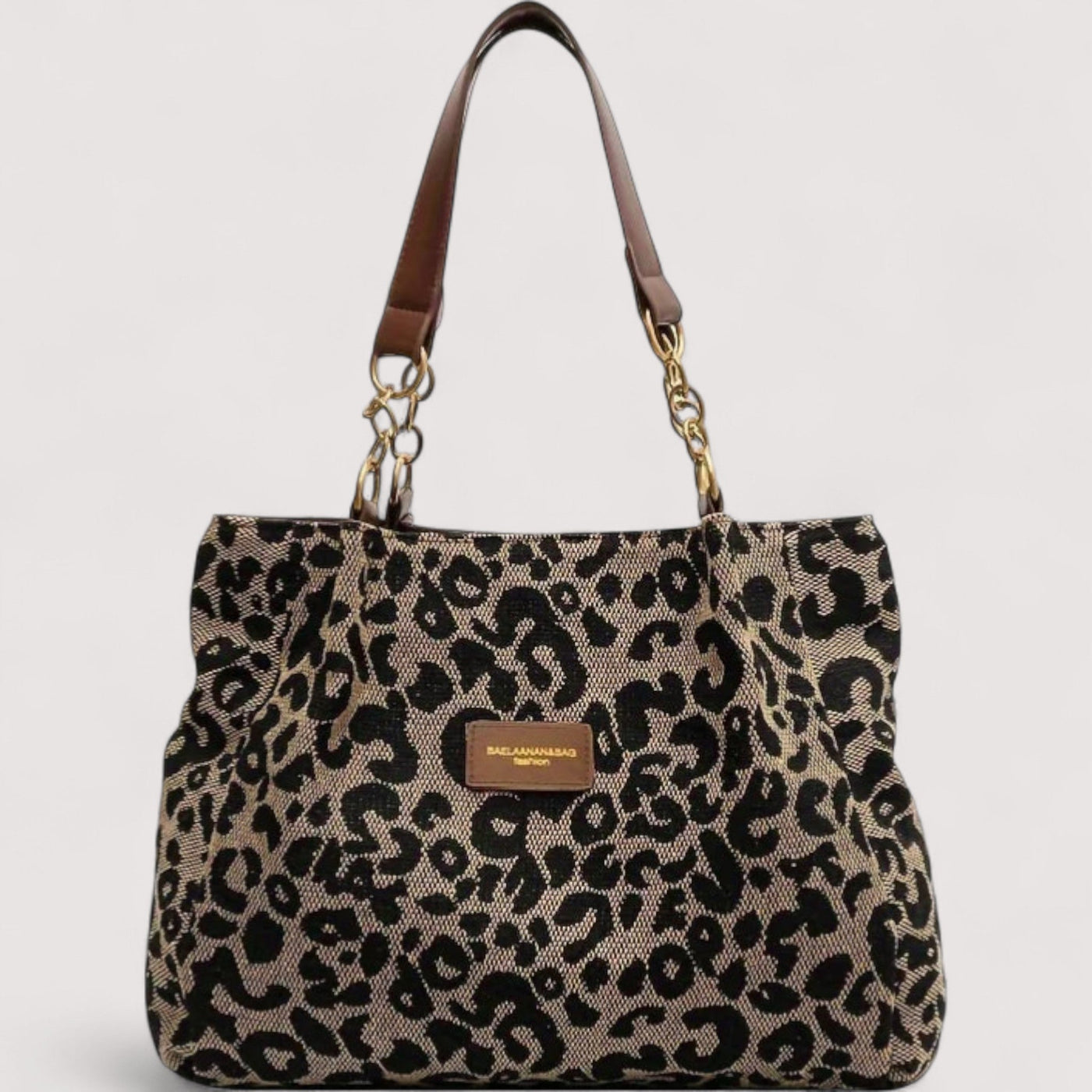 Sarah - Leopard Canvas Tote Bag