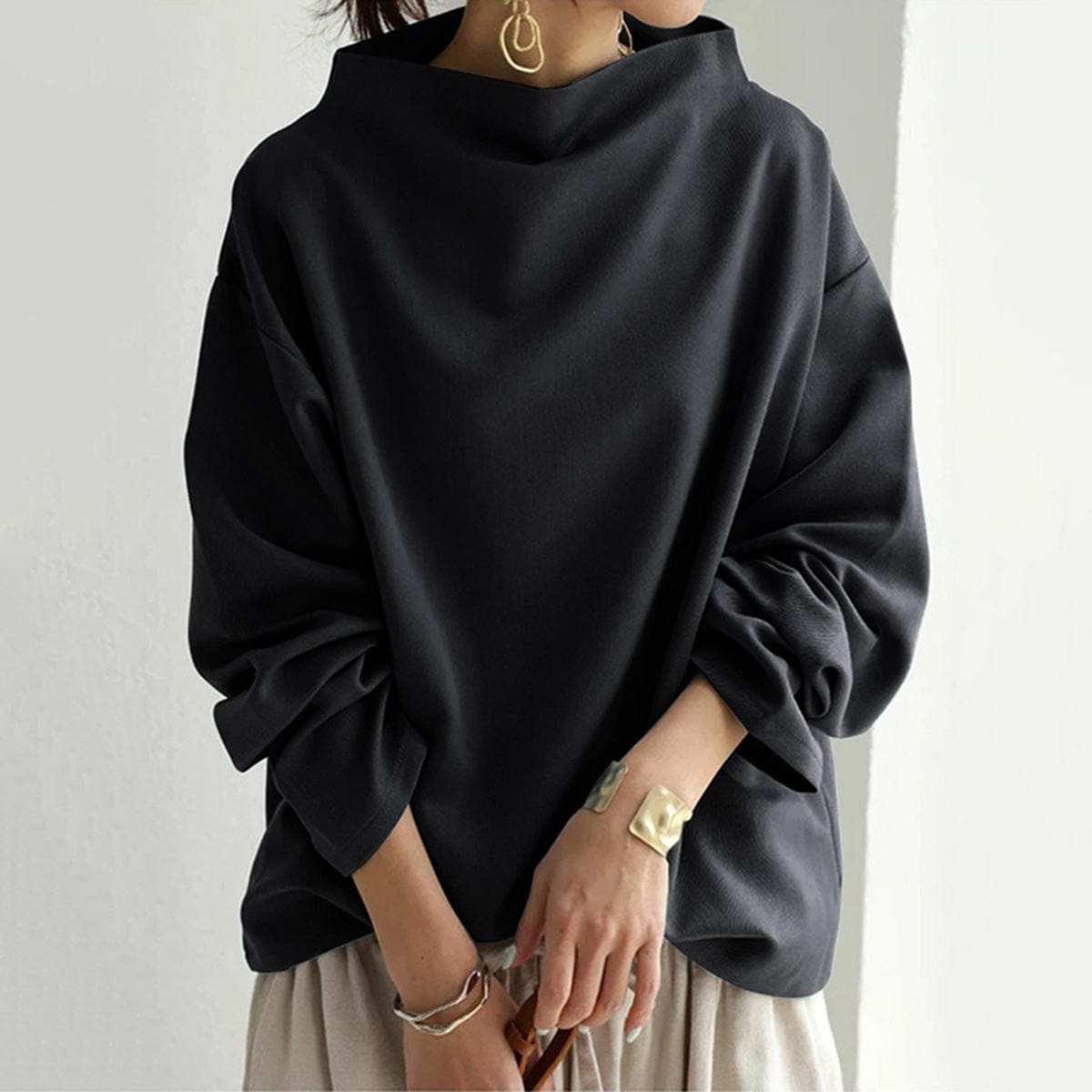 Rome | High-Neck Soft Knit Top