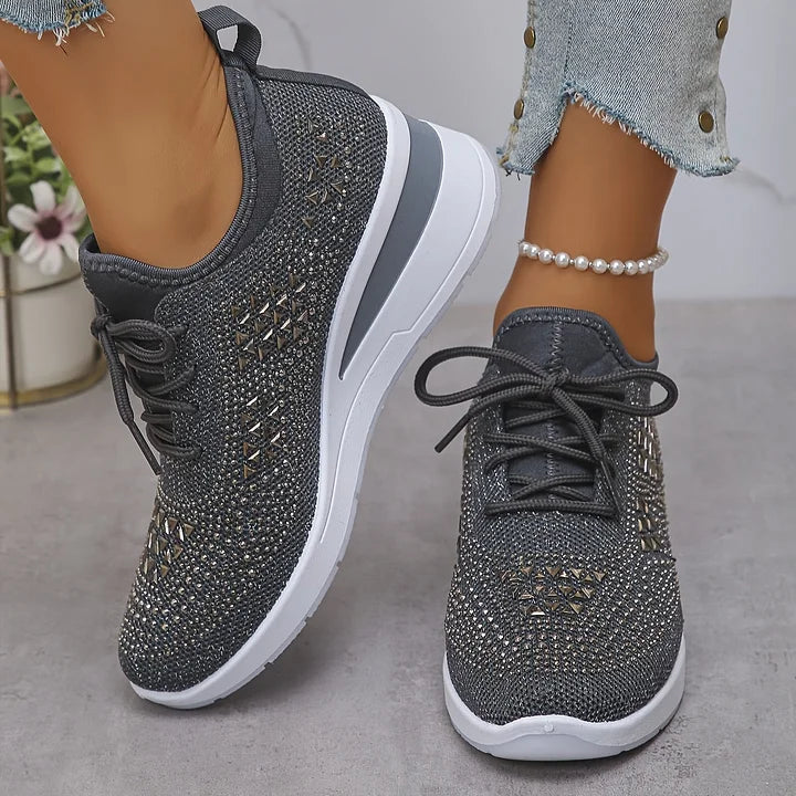 Charlotte – Supportive Orthopaedic Trainers with Elegant Sparkle