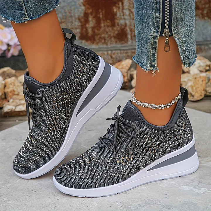 Charlotte – Supportive Orthopaedic Trainers with Elegant Sparkle