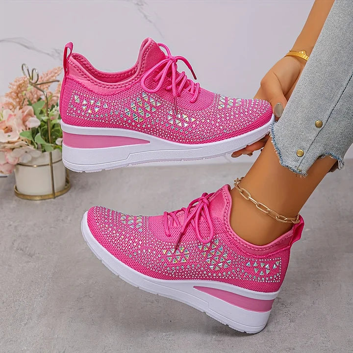 Charlotte – Supportive Orthopaedic Trainers with Elegant Sparkle