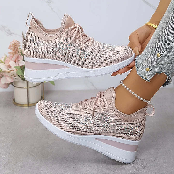 Charlotte – Supportive Orthopaedic Trainers with Elegant Sparkle
